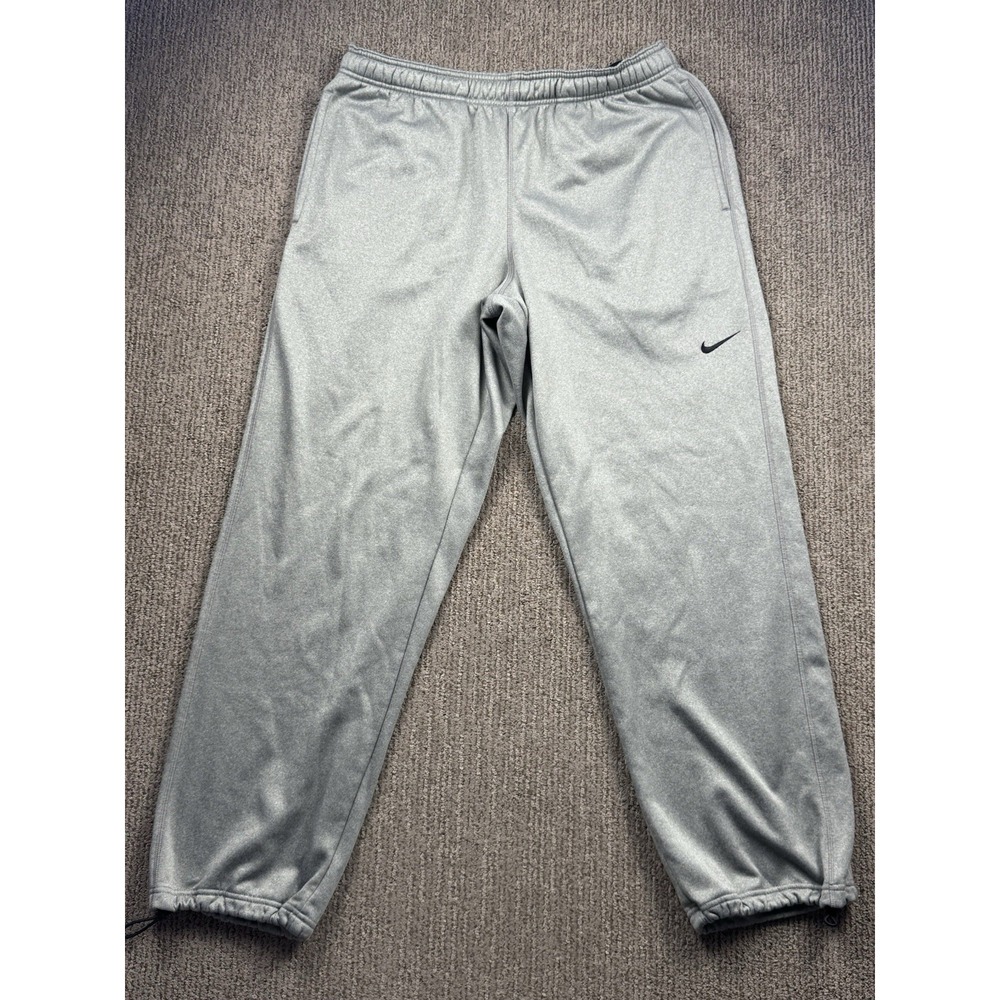 Nike Mens XL Therma Fit Pants Fleece Lined Sweatpant Drawstring Adjustable Ankle